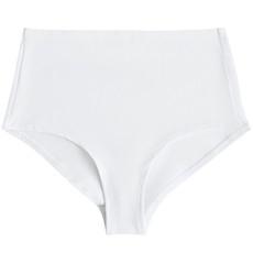 White Organic Cotton Hi-Waist Panty via TIZZ & TONIC