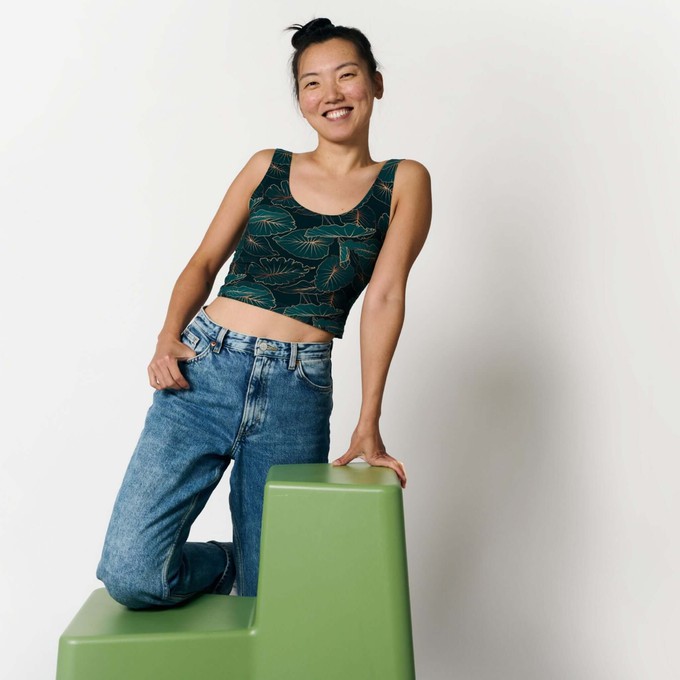 Jungle Organic Cotton Cropped Tank Top from TIZZ & TONIC