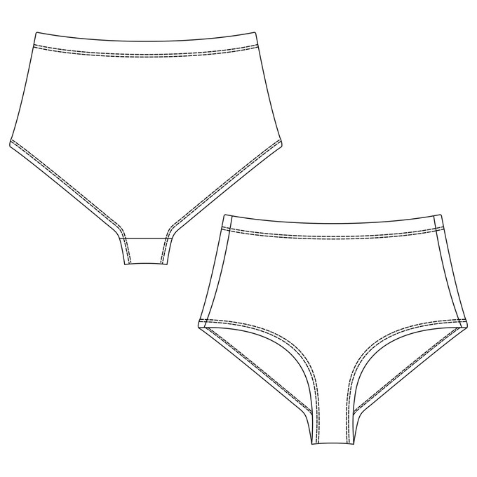 Baby Blue Supima Cotton Hi-Waist Panty from TIZZ & TONIC