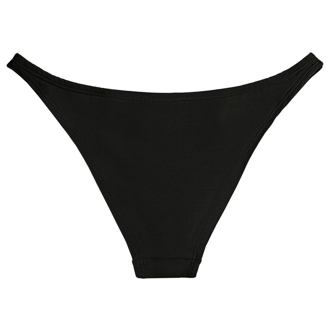 Jet Black Organic Cotton Brazilian Panty from TIZZ & TONIC