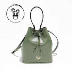 BUCKETBAG - Cactus Leer - Groen via Trashious