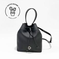 BUCKETBAG - Cactusleer - Zwart via Trashious