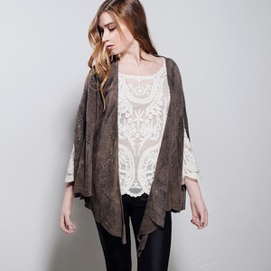 KATE SUEDE CAPE - DEEP KHAKI from Treasures-Design