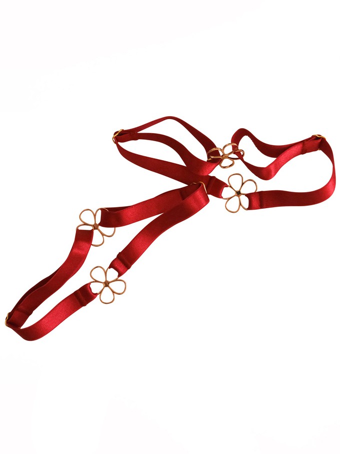 Daisy Dainty Garter Red from Troo