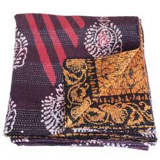 Kantha deken van katoenen sari’s groot | phandi van Tulsi Crafts