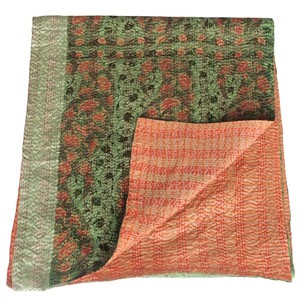 Kantha sjaal van zijden sari’s groot | phasala from Tulsi Crafts