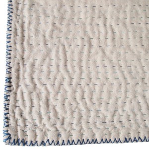Naturel kantha deken van katoen extra groot from Tulsi Crafts