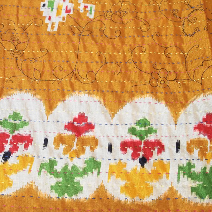 Kantha sjaal van zijden sari’s | jibanta from Tulsi Crafts