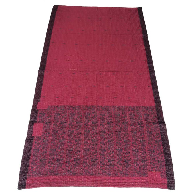 Kantha deken van zijden sari’s | una from Tulsi Crafts