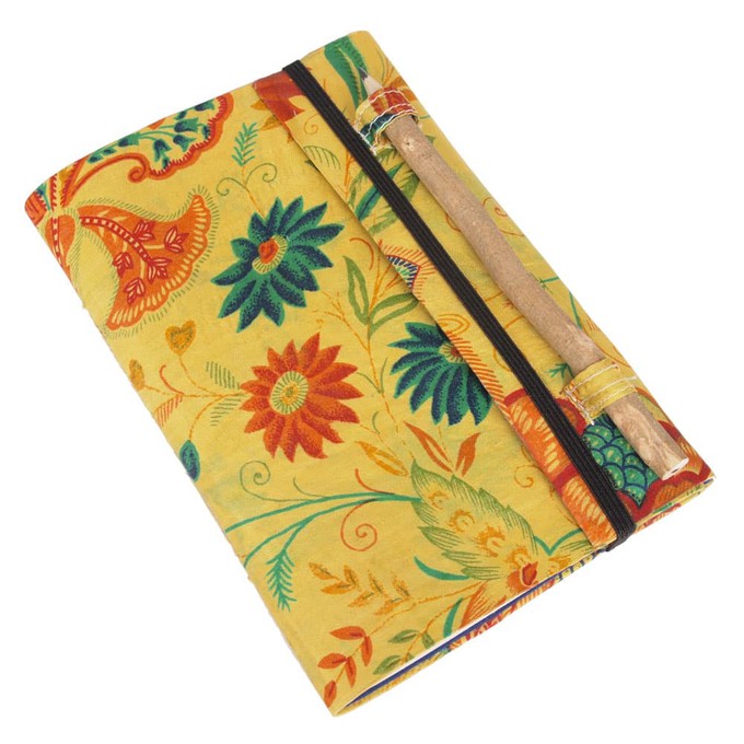 Notitieboekje sari zijde & jute papier from Tulsi Crafts