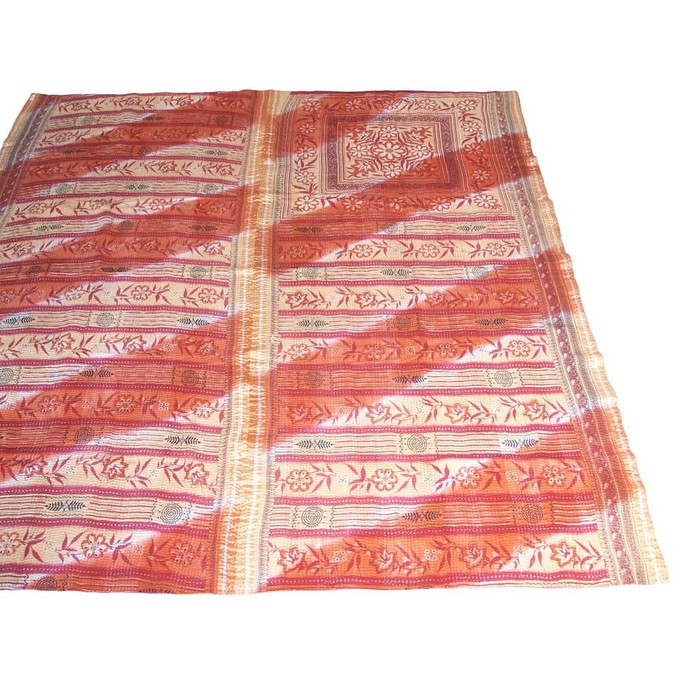 Kantha deken van katoenen sari’s groot | paya from Tulsi Crafts