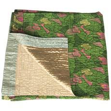 Kantha deken van zijden sari’s | rozi van Tulsi Crafts