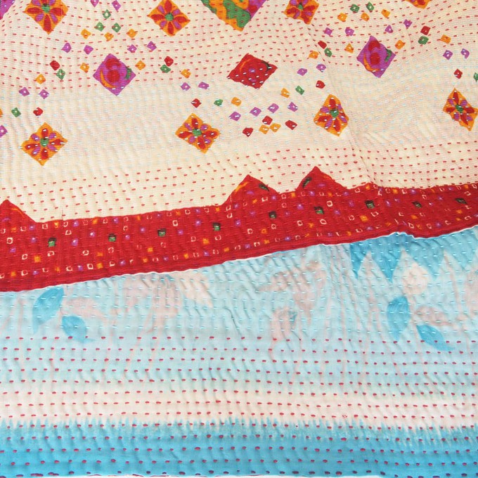 Kantha deken van zijden sari’s | rana from Tulsi Crafts