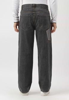 Re.Street Multi-Pocket | Graue, gerade Jeans mit hohem Bund via Un Denim