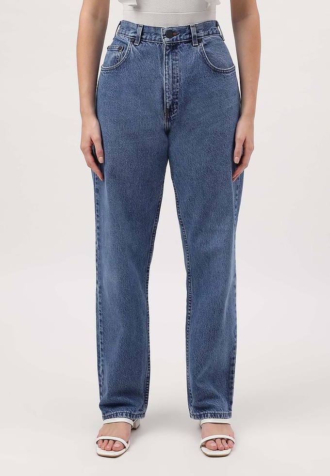 Re.Street Rebel | Dunkle Indigo-Jeans mit hohem Bund und normalem Slim-Fit from Un Denim