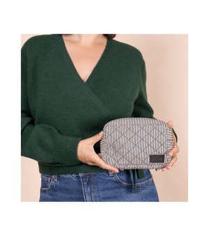 O My Bag Bella Pouch Cotton Black Classic Leather from UP TO DO GOOD