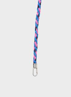 Susan Bijl The New Kumihimo Strap BlueBack & Fluo Pink Short via UP TO DO GOOD