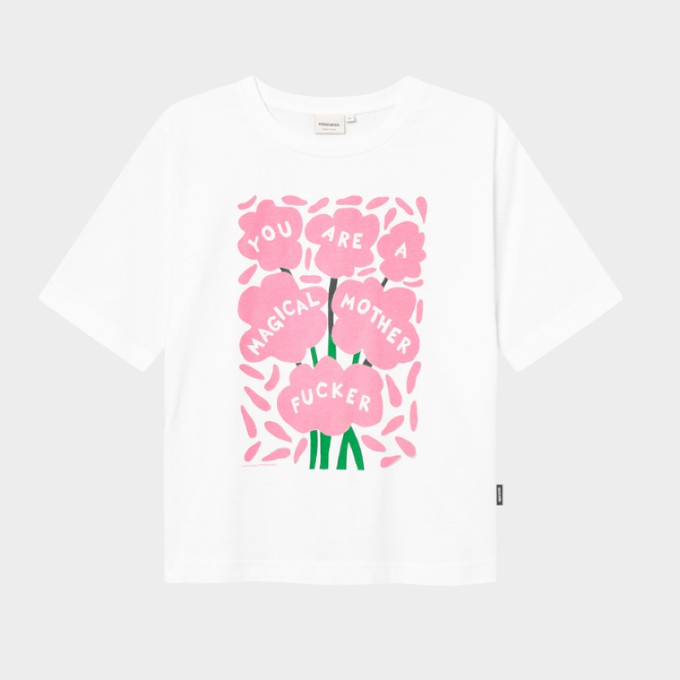 Dedicated T-Shirt Vadstena Magical Flowers White from UP TO DO GOOD