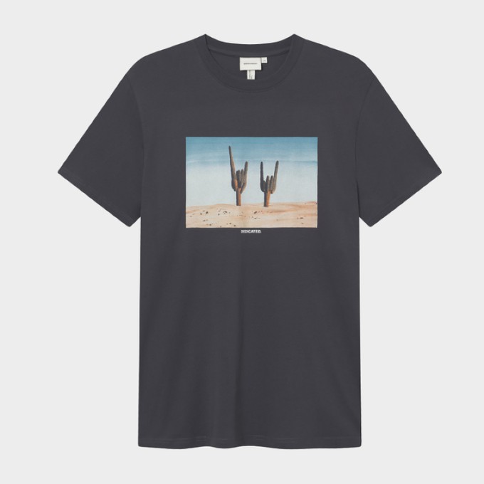 Dedicated T-shirt Stockholm Cactus Sign Charcoal from UP TO DO GOOD