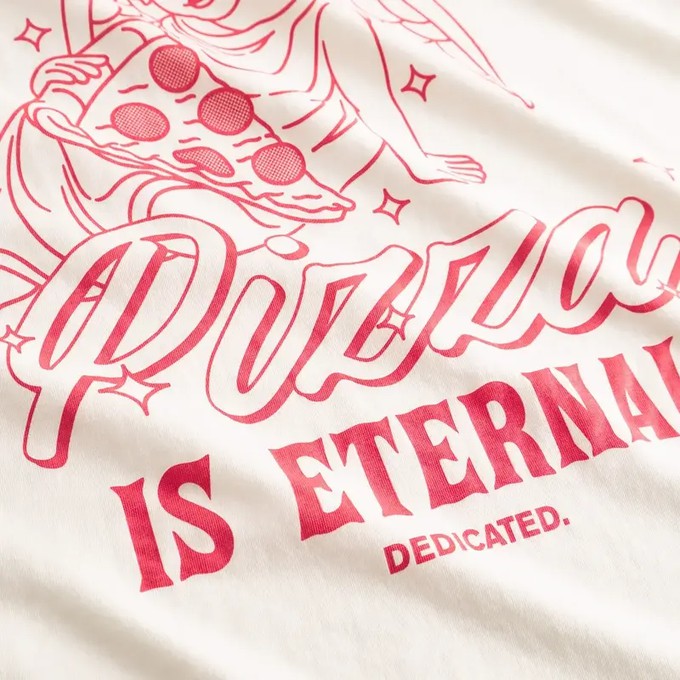 Dedicated T-Shirt Stockholm Eternal Pizza Off-White from UP TO DO GOOD