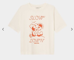 Dedicated Vadstena T-Shirt Slow Down Off White from UP TO DO GOOD