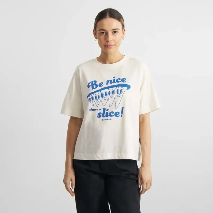 Dedicated Vadstena T-Shirt Share A Slice Off White from UP TO DO GOOD