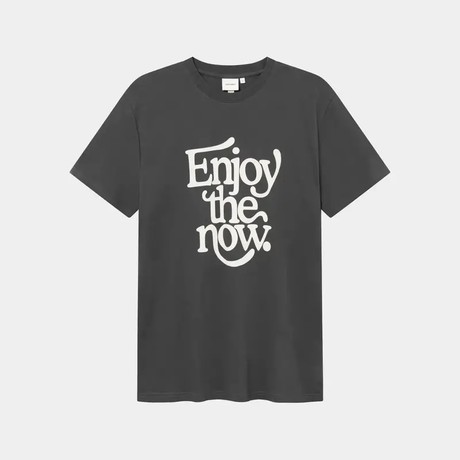 Dedicated T-shirt Stockholm Enjoy the Now Charcoal from UP TO DO GOOD