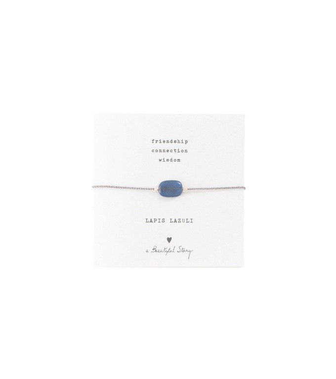 A Beautiful Story Gemstone Card Lapis Lazuli zilver armband from UP TO DO GOOD