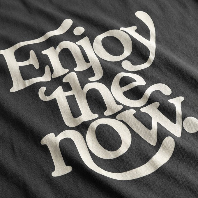 Dedicated T-shirt Stockholm Enjoy the Now Charcoal from UP TO DO GOOD