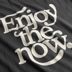 Dedicated T-shirt Stockholm Enjoy the Now Charcoal from UP TO DO GOOD