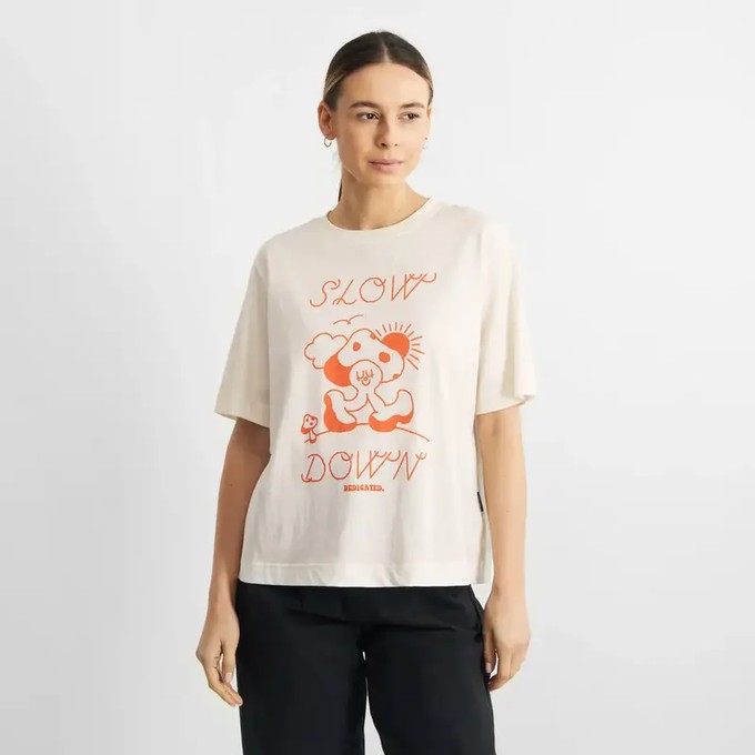 Dedicated Vadstena T-Shirt Slow Down Off White from UP TO DO GOOD