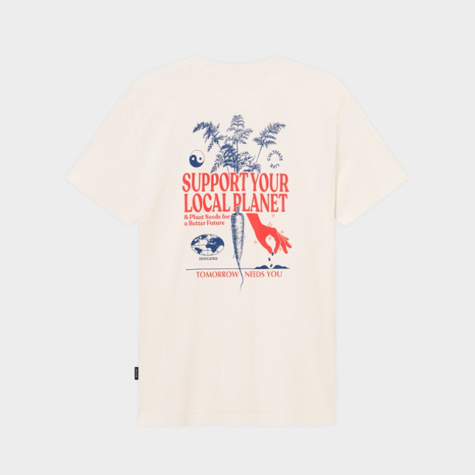 Dedicated T-Shirt Stockholm Support Seed Off-white from UP TO DO GOOD