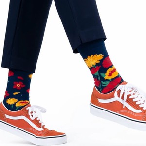 Many Mornings Flower Power Navy Sokken from UP TO DO GOOD