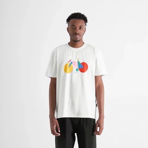 Dedicated T-Shirt Stockholm Paper Cut Bike White from UP TO DO GOOD