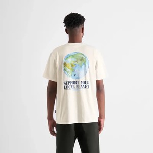 Dedicated T-Shirt Stockholm Support Water Globe Off-White from UP TO DO GOOD