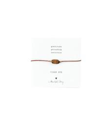 A Beautiful Story Gemstone Card Tijgeroog Armband Goud via UP TO DO GOOD
