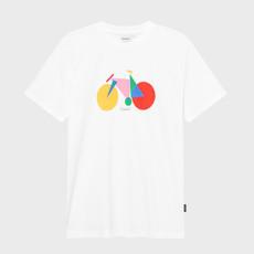 Dedicated T-Shirt Stockholm Paper Cut Bike White via UP TO DO GOOD