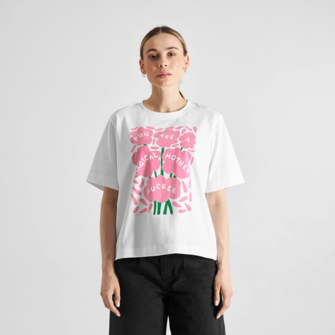 Dedicated T-Shirt Vadstena Magical Flowers White from UP TO DO GOOD