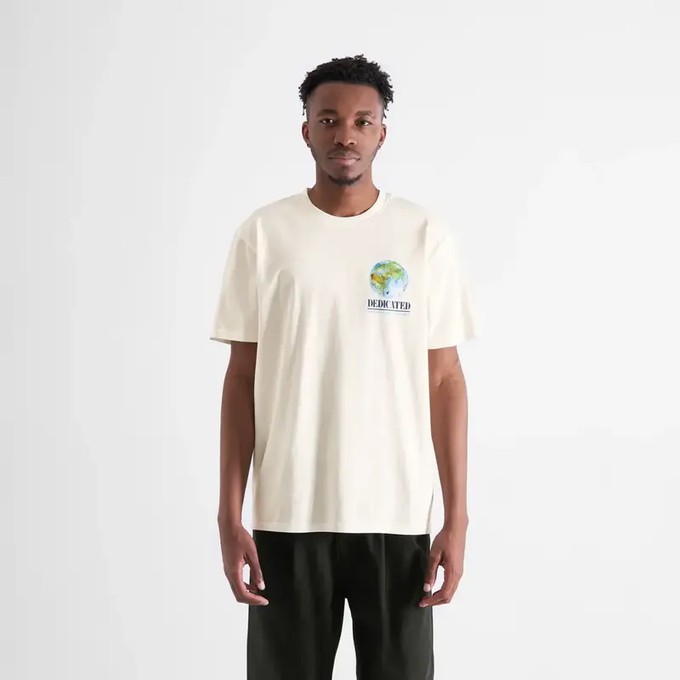 Dedicated T-Shirt Stockholm Support Water Globe Off-White from UP TO DO GOOD