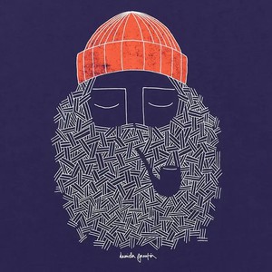 Bask In The Sun Tee Smoking Pipe Indigo from UP TO DO GOOD