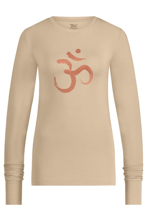 Karuna OM yoga longsleeve shirt – Sand from Urban Goddess