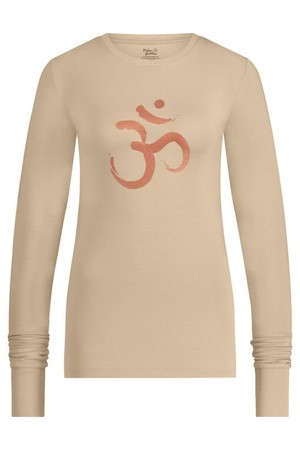 Karuna OM yoga longsleeve shirt – Sand from Urban Goddess