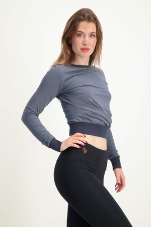 Lakshmi Langarm Crop Oberteil – Slate from Urban Goddess Lakshmi Langarm Crop Oberteil – Slate from Urban Goddess
