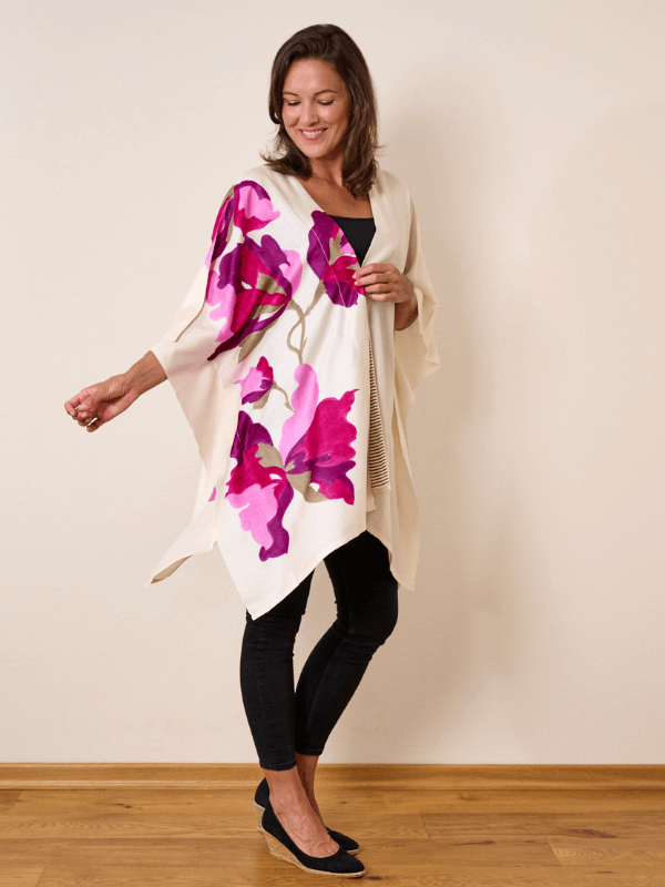 Organic Silk Kimono- Fallen leaf from Urban Medley