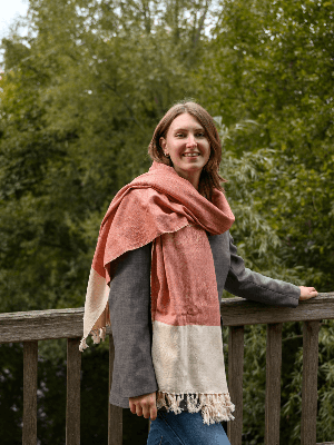 Organic Red Cotton Scarf from Urban Medley