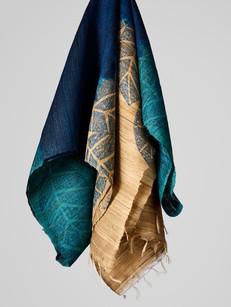 Tussar Silk Scarf Neel via Urban Medley