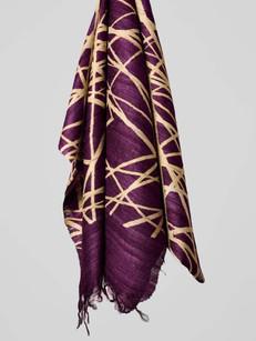 Tussar Silk Scarf Plum via Urban Medley