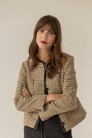 Jane Jacket Houndstooth Print from Urbankissed