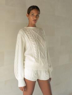 Cecile Mohair Sweater in Ivory via Urbankissed