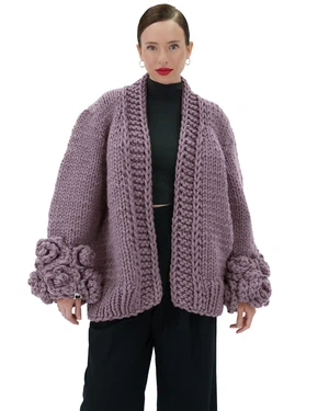 Floral Sleeves Cardigan - Lilac from Urbankissed